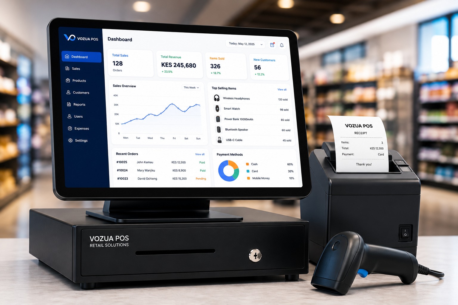 Vozua POS — Retail & Multi-Branch Commerce